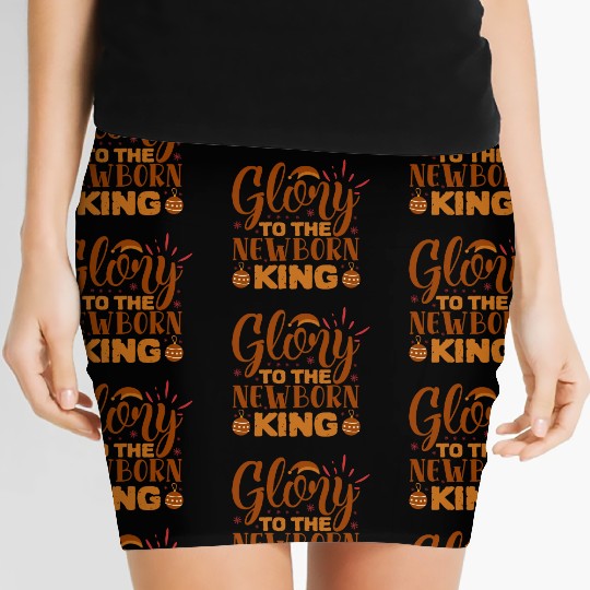Glory To The Newborn King Women's Mini Skirts