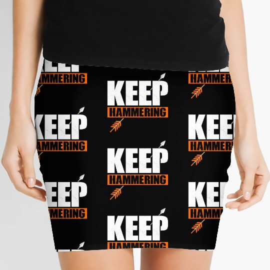 Keep Hammering Bow & Arrows Target Archery Women's Mini Skirts