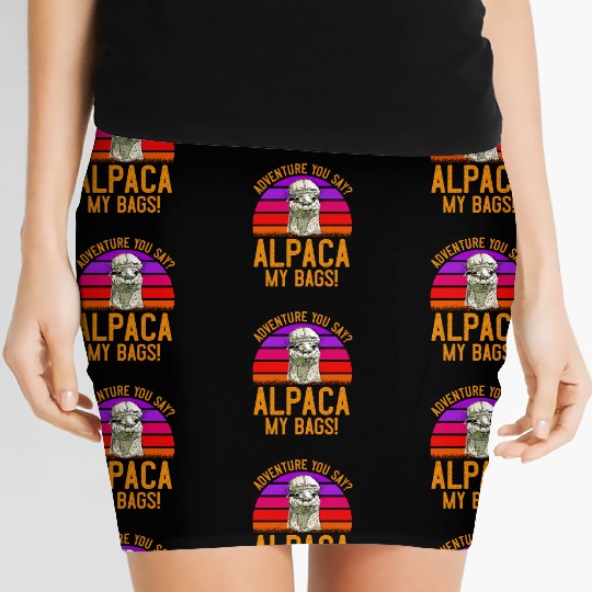 Alpaca my Bags Mountaineer funny Hiking Women's Mini Skirts