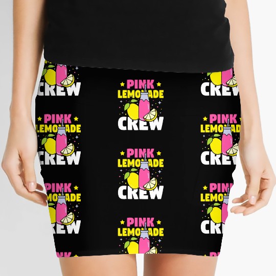 Funny Pink Lemonade Crew Lemon Juice Bossfruit lov Women's Mini Skirts