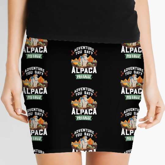 Alpaca my Bags Hiking funny Mountain fan Hiker Women's Mini Skirts