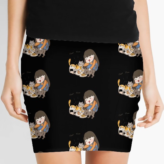 Crazy Cat Lady is My Destiny Women's Mini Skirts