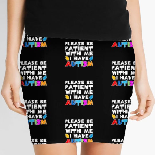 Please Be Patient With Me I Have Autism stars Women's Mini Skirts
