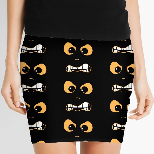 Face Character Design Women's Mini Skirts