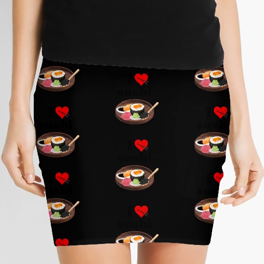 I Love Sushi Gifts For Sushi Lovers Women's Mini Skirts