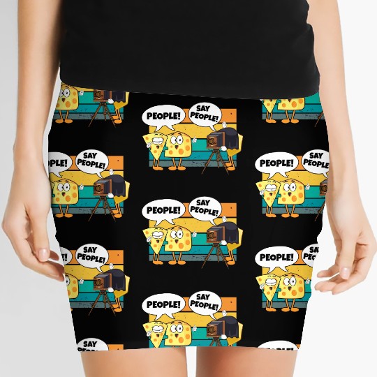 Photography Lover Cheese Say People Funny Women's Mini Skirts