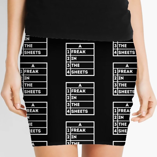 Freak In The Sheets Excel Sheet Spreadsheet Funny Women's Mini Skirts