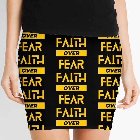 faith over fear Women's Mini Skirts