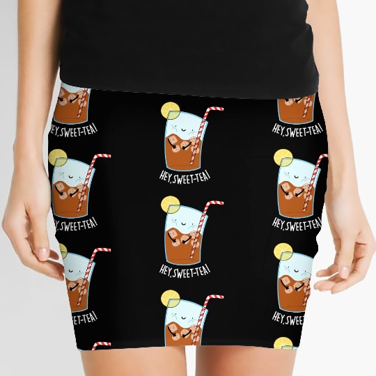 Hey Sweet Tea Cute Iced Tea Women's Mini Skirts