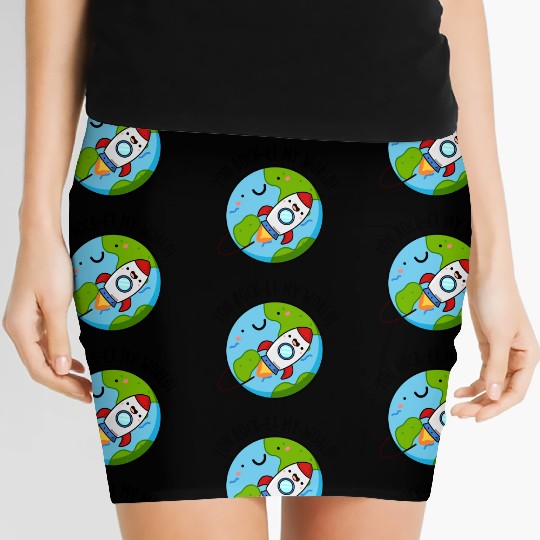 You Rock Et My World Cute Rocket Women's Mini Skirts