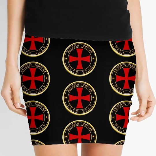 Knights Templar Deus Vult Women's Mini Skirts