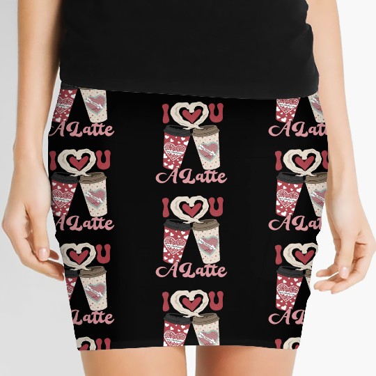 I Love You A Latte Women's Mini Skirts