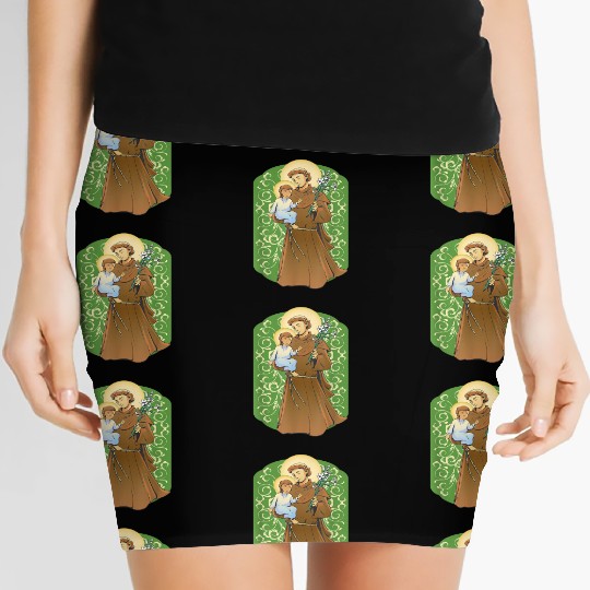 St Anthony of Padua Cute Catholic Women's Mini Skirts