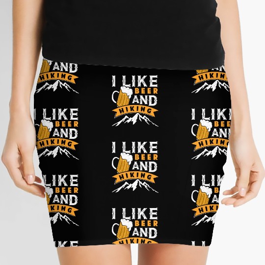 Hiking Beer lover I like Beer and Hiking funny Women's Mini Skirts