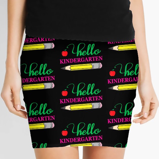 Hello Kindergarten As Back to School For Team Kind Women's Mini Skirts