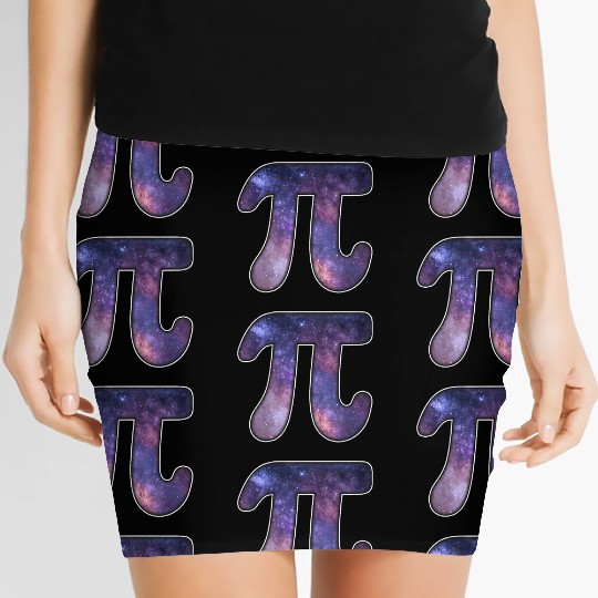 Galaxy Pi Math Science Astronomy Geek 3 14 Pi Day Women's Mini Skirts