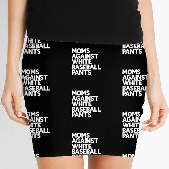Moms Against White Baseball Pants Women's Baseball Women's Mini Skirts