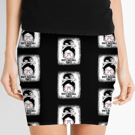 Moms Against White Baseball Pants Mom's Baseballba Women's Mini Skirts