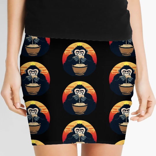 gorilla noodles sunset Women's Mini Skirts