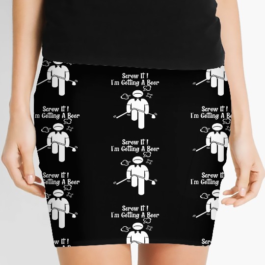Golf Beer Golfer Father Day Mother Day Women's Mini Skirts