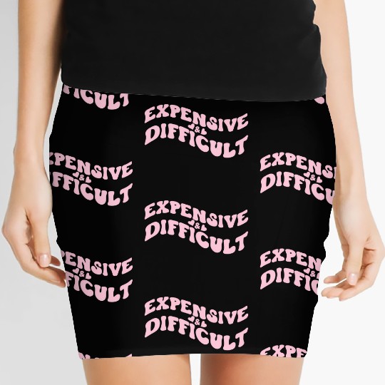 Expensive And Difficult Bougie Bougee Preppy Aesth Women's Mini Skirts