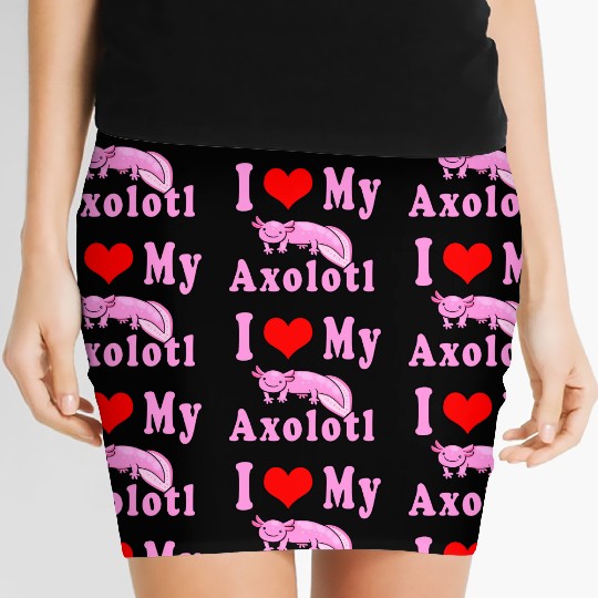 I Love My Axolotl Women's Mini Skirts