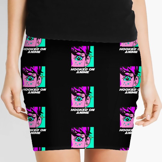 Hooked on Anime Japanese Kawaii Japan Cute Anime L Women's Mini Skirts