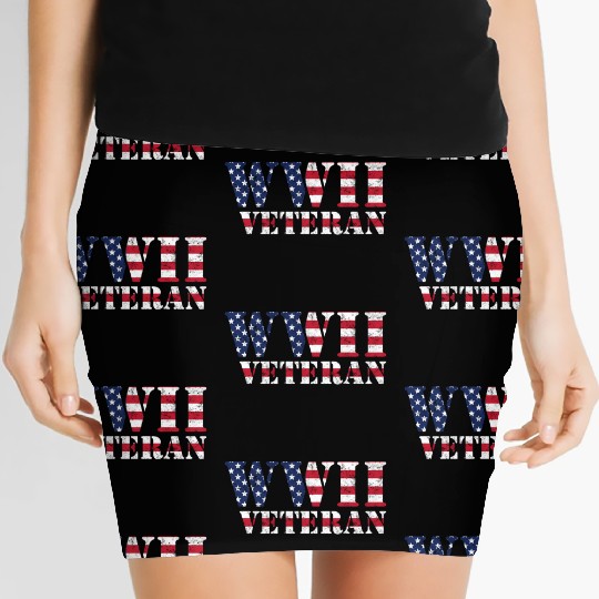 Ww2 Veteran American Flag World War Ii Women's Mini Skirts