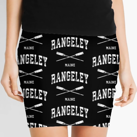 Rangeley Maine Nautical Crossed Oars Women's Mini Skirts