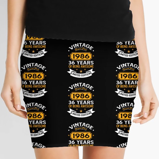 36Th 1986 For And 36 Women's Mini Skirts