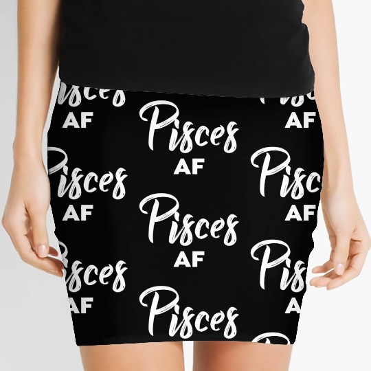 Pisces Af Pisces Astrology Zodiac Sign Pisces Women's Mini Skirts