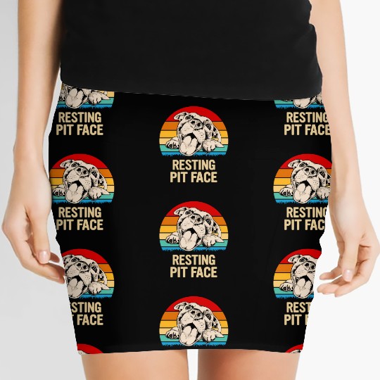 Resting Pit Face Women's Mini Skirts