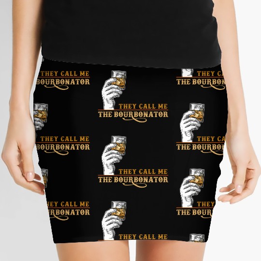 Booze Drinkers Bourbon Drinkers Whiskey Beer Bourb Women's Mini Skirts