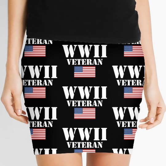 American Patriot Wwii Veteran Military World War 2 Women's Mini Skirts