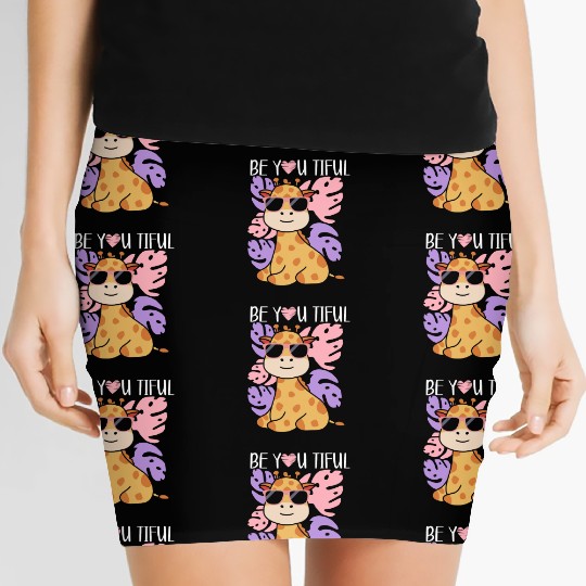 Giraffe Animal Lover Widlife Safari Zoo Zookeeper Women's Mini Skirts