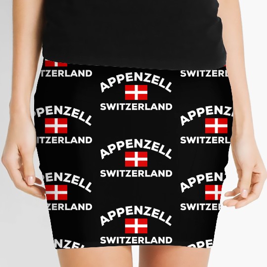 Appenzell Switzerland Swiss Flag City Women's Mini Skirts