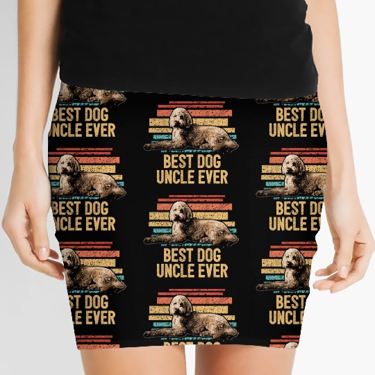 Best Dog Uncle Ever Goldendoodle Dog Dad Retro Women's Mini Skirts