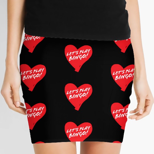 Fun Heart Bingo Player Women's Mini Skirts
