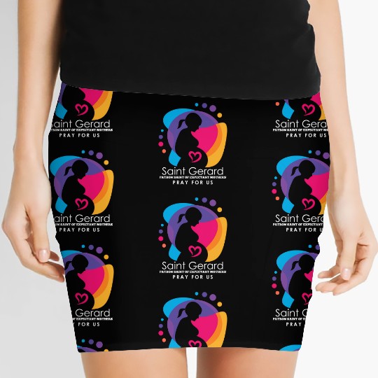 St Gerard Majella Catholic Patron Saint Of Expecta Women's Mini Skirts