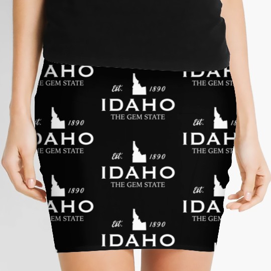 Idaho Est 1890 The Gem State Us Women's Mini Skirts