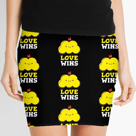 Love Wins LGBT Love Live Be Happy Love Print LGBT Women's Mini Skirts