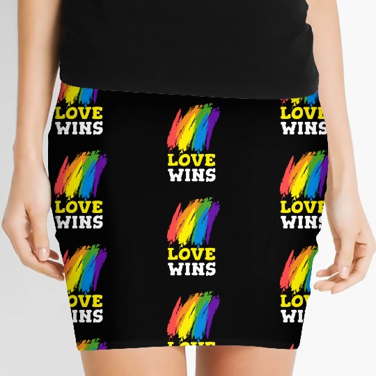 Love Wins LGBT Lesbian Pride Month Transgender Women's Mini Skirts