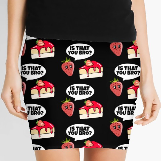 Strawberry Cake Pun Women's Mini Skirts