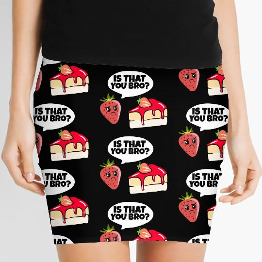 Strawberry Cake Pun Women's Mini Skirts