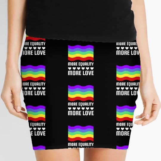 LGBT More Equality More Love Gay Pride Month Women's Mini Skirts