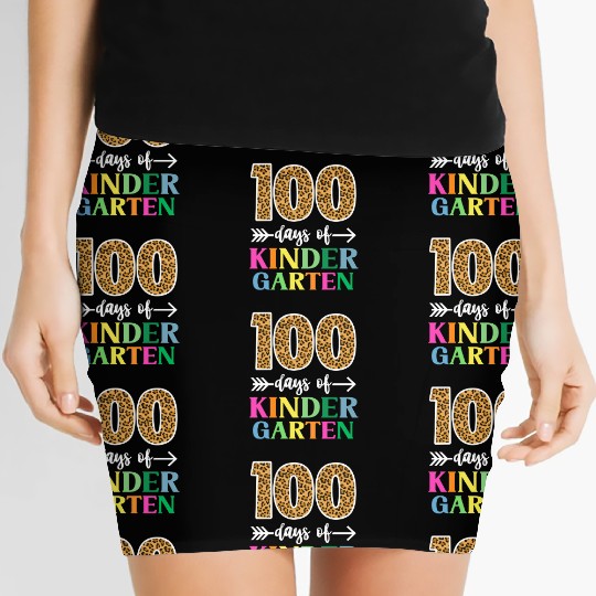 100 Days Of Kindergarten School Teacher Smarter Women's Mini Skirts