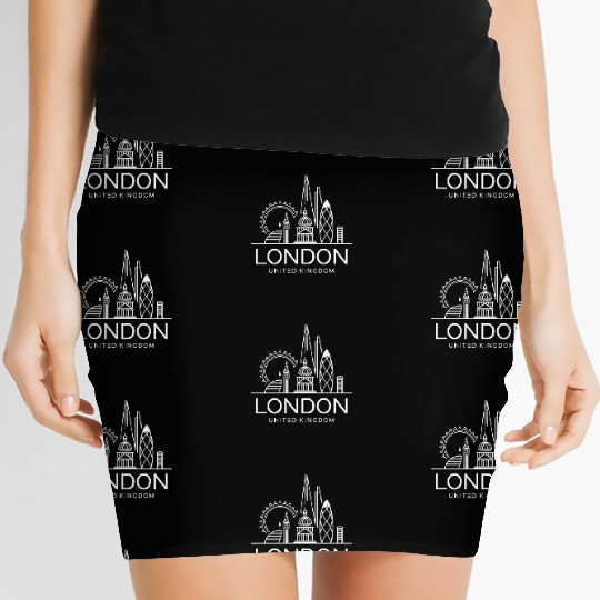 London United Kingdom City yline Women's Mini Skirts