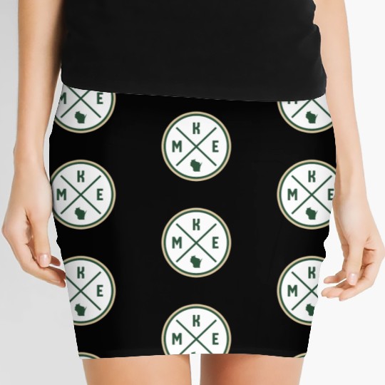 Milwaukee Circle Patch Green Women's Mini Skirts