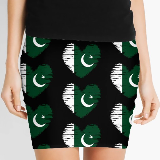Pakistan Flag Pakistan Sport Flag Pakistan Women's Mini Skirts