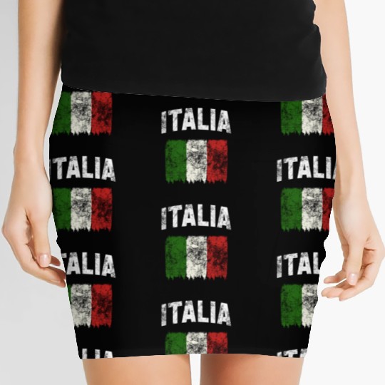 Italia - Distressed Italian Flag Women's Mini Skirts